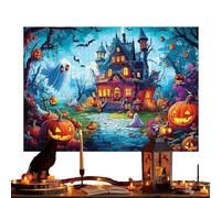 Puzzles d'Halloween | Puzzle à motif d'Halloween | Jeu de fête familial pour la détente pour adultes, enfants, adolescents | Décoration pour l'automne et la fête de Noël