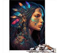 Puzzles Difficiles et Difficiles - 1000 pièces - Princesse amérindienne - Puzzles en Carton pour Adultes et Enfants - Aide Les Enfants à se développer (26 x 38 cm)
