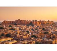 Puzzles Difficiles pour Adultes 100 pièces Fort de Jaisalmer sous la lumière du Coucher de Soleil au Rajasthan, Inde 45,5 x 35,5 cm