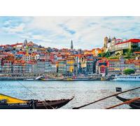 Puzzles Difficiles pour Adultes 1000 pièces Paysage Urbain sur Le fleuve Douro à Porto Portugal 70x50CM
