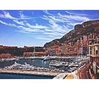 Puzzles Difficiles pour Adultes 500 pièces Yachts du Port de Monaco Monte Carlo 52x38CM