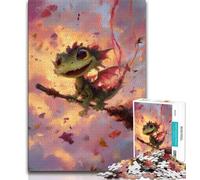 Puzzles Dinosaur Wizard pour Adolescents, 1 000 pièces, Anti-Stress, pour Passer Le Temps à la Maison, avec Affiche et fiche de Questions-réponses Assorties (38x26cm)