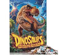 Puzzles Dinosaures 500 pièces pour Adultes, Puzzles en Bois, pour Les Amis et la Famille (500 pièces, 52 x 38 cm)