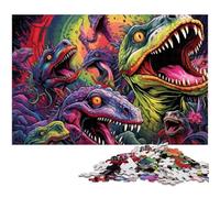 Puzzles Dinosaures Anciens 1000 Pièces pour Adultes, Puzzles en Carton pour Décoration Intérieure, Entraînement Cérébral et Cadeaux de Noël 26x38cm / 10,23x14,96 Pouces