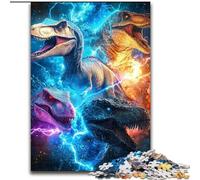 Puzzles Dinosaures éclair pour Adultes et Adolescents, Un défi Difficile à Offrir en Cadeau à Toute la Famille (50x75cm)