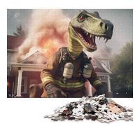 Puzzles Diplodocus Pompier 1000 pièces Puzzles en Bois Puzzles pour Adultes pour Adultes et Adolescents à partir de 12 Ans 1000 pièces (75 x 50 cm)