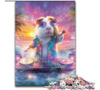 Puzzles DJ Cochon d'Inde 1000 pièces pour Adolescents, adaptés aux Personnes de 14 Ans et Plus, idées Cadeaux de décoration intérieure (26x38cm)