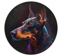 Puzzles Doberman Pinscher fantastiques pour Adultes. Puzzles de 1 000 pièces pour Adultes. Casse-tête Stimulant, activité familiale, décoration intérieure, Cadeau de Vacances. 67,5 x 67,5 cm.