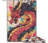 Puzzles Dragon Aquarelle pour Adolescents 2000, Jeux Éducatifs, Décoration d'Intérieur, Décorations et Cadeaux Uniques (70x100cm)