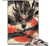 Puzzles Dragon Chinois Aquarelle pour Adolescents 1000 pièces, Jeux Amusants, décoration Murale, Cadeaux d'anniversaire et de Noël Uniques (50x75cm)