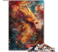 Puzzles Dragon Chinois doré pour Adolescents, 2000 pièces, Jeu éducatif Familial, idéal pour la décoration de Bureau 70x100cm