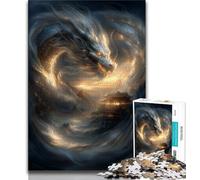 Puzzles Dragon Chinois pour Adolescents 1000, Aidez Le Cerveau à exercer des Jouets addictifs pour cultiver la Patience Une œuvre d'art 38x26cm