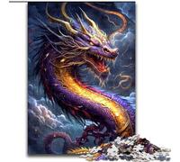 Puzzles Dragon Cosmique Fantasy pour Adolescents (1000 pièces), Jeu Stimulant, Chaque pièce est Unique - Jeu Familial Stimulant (50x75cm)