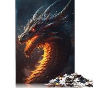 Puzzles Dragon de Feu Ancien pour Adultes Puzzle 1000 Pièces Puzzle Adulte Puzzle Jeu Jouets pour Adultes 1000pcs (75x50cm)