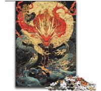 Puzzles Dragon de Style Japonais pour Adultes 2000 pièces, adaptés aux 14 Ans et Plus, décoration Murale, Cadeaux d'anniversaire et Cadeaux Uniques (70x100cm)
