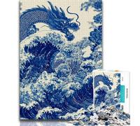 Puzzles Dragon de Style Japonais pour Adultes et Adolescents Les Jeux de détente sont Un pour Toute la Famille (75x50cm)