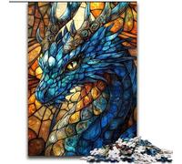 Puzzles Dragon en vitrail pour Adolescents, Jouets éducatifs, Anti-Stress, Cadeaux d'anniversaire Uniques (50x75cm)