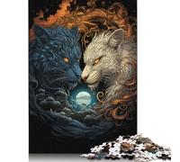Puzzles Dragon et Tigre Ying Yang 1000 pièces pour Adultes, Jeu éducatif, Cadeau de Noël pour Adolescents, 1000 pièces (75 x 50 cm)