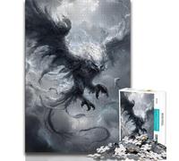 Puzzles Dragon Fantastique 1000 Pièces pour Adultes, Jeu Éducatif Difficile à Compléter, Amusant et Humoristique pour Anniversaire (38x26cm)