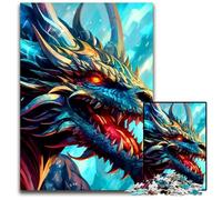 Puzzles Dragon Fantastique pour Adultes 1000 Pièces Puzzles pour Adultes Cadeau Parfait pour Parents Amoureux Amis Âge 14 1000 PCS (38x26cm)
