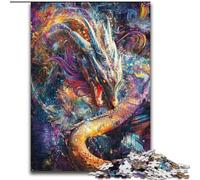 Puzzles Dragon Fantastique pour Adultes et Adolescents 1000 Pièces, Aidez Le Cerveau à Exercer des Jouets Addictifs pour Cultiver la Patience Jeu de Défi Unique (26x38cm)