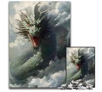 Puzzles Dragon Japonais dans l'océan 1000 pièces pour Adultes Puzzles en Papier Parfait pour Les Adolescents Lien Familial Cassetête Décoration d'intérieur DIY Cadeau 1000 pièces (38 x 26 cm)