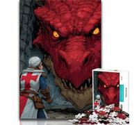 Puzzles Dragon Knight pour Adolescents, Aidez Le Cerveau à exercer des Jouets addictifs pour cultiver la Patience, adaptés aux Couples (75x50cm)