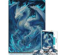 Puzzles Dragon Mystérieux 1000 Pièces pour Adolescents, Assemblage de Motifs Amusant à la Maison, Cadeau d'anniversaire, Cadeaux de Voyage 50x75cm
