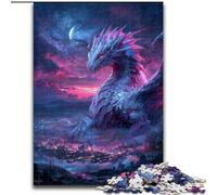 Puzzles Dragon Mystérieux pour Adultes 1000 Puzzles, Jeu Familial Anti-Stress Défi Difficile Superbes Cadeaux et Jouets (50x75cm)