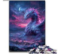 Puzzles Dragon Mystérieux pour Adultes 1000 Puzzles, Jeux Éducatifs Décoration Maison Cadeau d'anniversaire, Cadeaux, Art Mural (26x38cm)