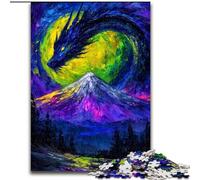 Puzzles Dragon Mystérieux pour Adultes et Adolescents 1000 Pièces, Jouets Addictifs pour la Décoration de la Maison (26x38cm)