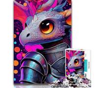 Puzzles Dragon Rider pour Adolescents, Puzzle 1000 pièces, Aide Le Cerveau à exercer des Jouets addictifs pour cultiver la Patience Une œuvre d'art (50x75cm)
