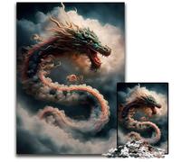 Puzzles Dragon Volant 1000 Pièces pour Adultes Puzzles Difficiles pour Adultes pour la Décoration Intérieure Entraînement Cérébral Cadeaux de Vacances 1000 PCS (38x26cm)