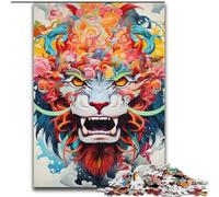Puzzles Dragon Volant Colorés pour Adolescents 1000 Pièces, Jouets de Divertissement Familial Idéals comme Cadeau pour Toute la Famille (50x75cm)