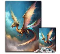 Puzzles Dragon Volant pour Adultes 1000 Puzzles pour Adultes Soirée de Jeux en Famille Amusante Œuvres Décoratives DIY 1000 PCS (75x50cm)
