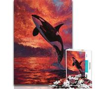 Puzzles Dream Whale pour Adolescents, Puzzle de 1 000 pièces, Aide Le Cerveau à exercer des Jouets addictifs pour cultiver la Patience Une œuvre d'art (38x26cm)