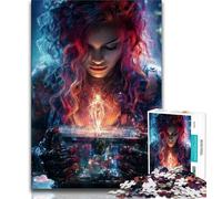Puzzles Dream Woman pour Adolescents, Aidez Le Cerveau à exercer des Jouets addictifs pour cultiver la Patience Une œuvre d'art 38x26cm