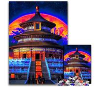 Puzzles Dreamscape 1000 pièces pour Adultes, Puzzles en Carton, pour Noël, Halloween, Pâques et Le Nouvel an 26x38cm/10,23x14,96 Pouces