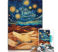 Puzzles du Ciel Nocturne du désert pour Adolescents, Puzzle de 1 000 pièces, Anti-Stress, défi Difficile, décoration d'intérieur Unique et Cadeaux 50x75cm