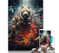 Puzzles du Monde Animal 1000 pièces pour Adolescents, Assemblage de Motifs Amusant à la Maison, Cadeau d'anniversaire, Cadeau de Voyage (38x26cm)