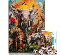 Puzzles du Monde Animal pour Adolescents 1000 pièces, Assemblage de Motifs, activités Amusantes à la Maison, Cadeau d'anniversaire, Cadeaux de Voyage (38x26cm)
