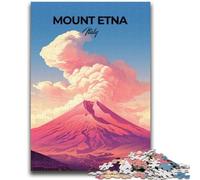 Puzzles du Mont Etna, Italie, pour Adultes et Adolescents, Anti-Stress, Difficile, pour la décoration de la Maison, pour 14+ 1000 pièces (26x38cm)