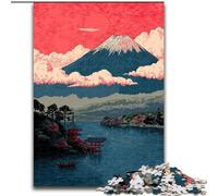 Puzzles du Mont Fuji pour Adultes et Adolescents, 1000 pièces, activité familiale avec Affiche et fiche de Questions-réponses pour Les 14 Ans et Plus (50x75cm)