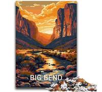 Puzzles du Parc National de Big Bend 1000 pièces pour Adultes, pour Tuer Le Temps en Vacances, Chaque pièce est Unique - Jeu Familial Stimulant (50x75cm)