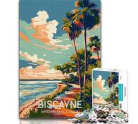 Puzzles du Parc National de Biscayne 1000 pièces pour Adultes, Difficiles à réaliser mais Amusants et Humoristiques, décoration d'intérieur et Cadeaux Uniques 38x26cm