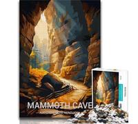 Puzzles du Parc National de Mammoth Cave pour Adolescents 1000 pièces, Jouets éducatifs et éducatifs, Jeux familiaux avec Affiche et fiche de Questions-réponses Assorties 38x26cm