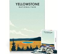 Puzzles du Parc National de Yellowstone pour Adultes 1000 pièces Jeu de réflexion et de détente Idée Cadeau de Saison (50x75cm)