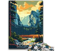 Puzzles du Parc National de Yosemite pour Adultes 1000 pièces, Jeux éducatifs, décoration d'intérieur, idéal pour la décoration de Bureau (26x38cm)