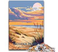 Puzzles du Parc National des Dunes d'Indiana pour Adultes 1000 pièces stimulez Votre Cerveau, développez Votre Patience et développez Votre créativité Jeu de défi Unique 1000 pièces (50x75cm)
