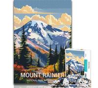 Puzzles du Parc National du Mont Rainier pour Adultes 1000 pièces, Jeu Stimulant et Jeu Familial idéal comme Cadeau pour Toute la Famille 38x26cm